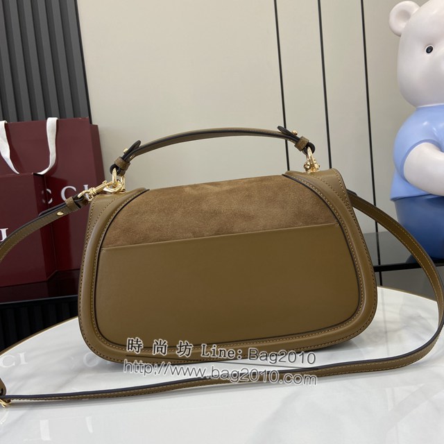 Gucci專櫃古馳最新款Blondie系列中號手提包原廠皮肩背女包 jh2128型號：815719